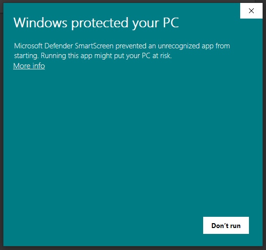 Windows alert